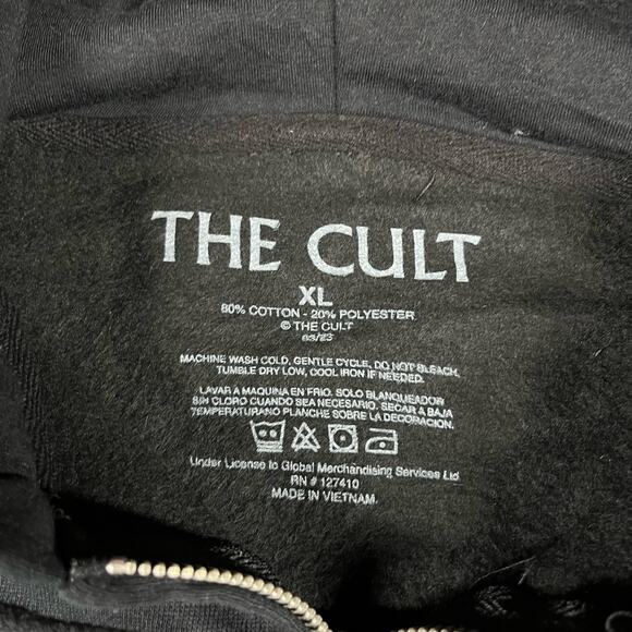 The Cult Give me Mercy Black Zip Up Hoodie Men’s Sz XL New - Picture 6 of 6